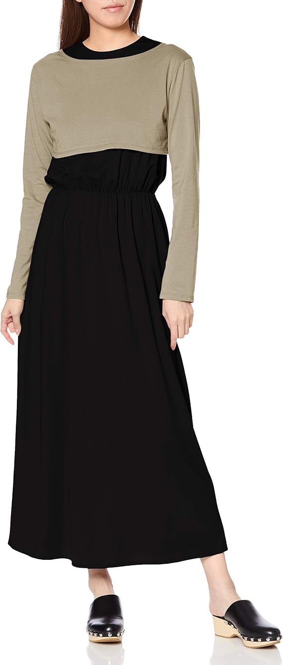 snidel长款t恤美式袖连衣裙swco204052女款